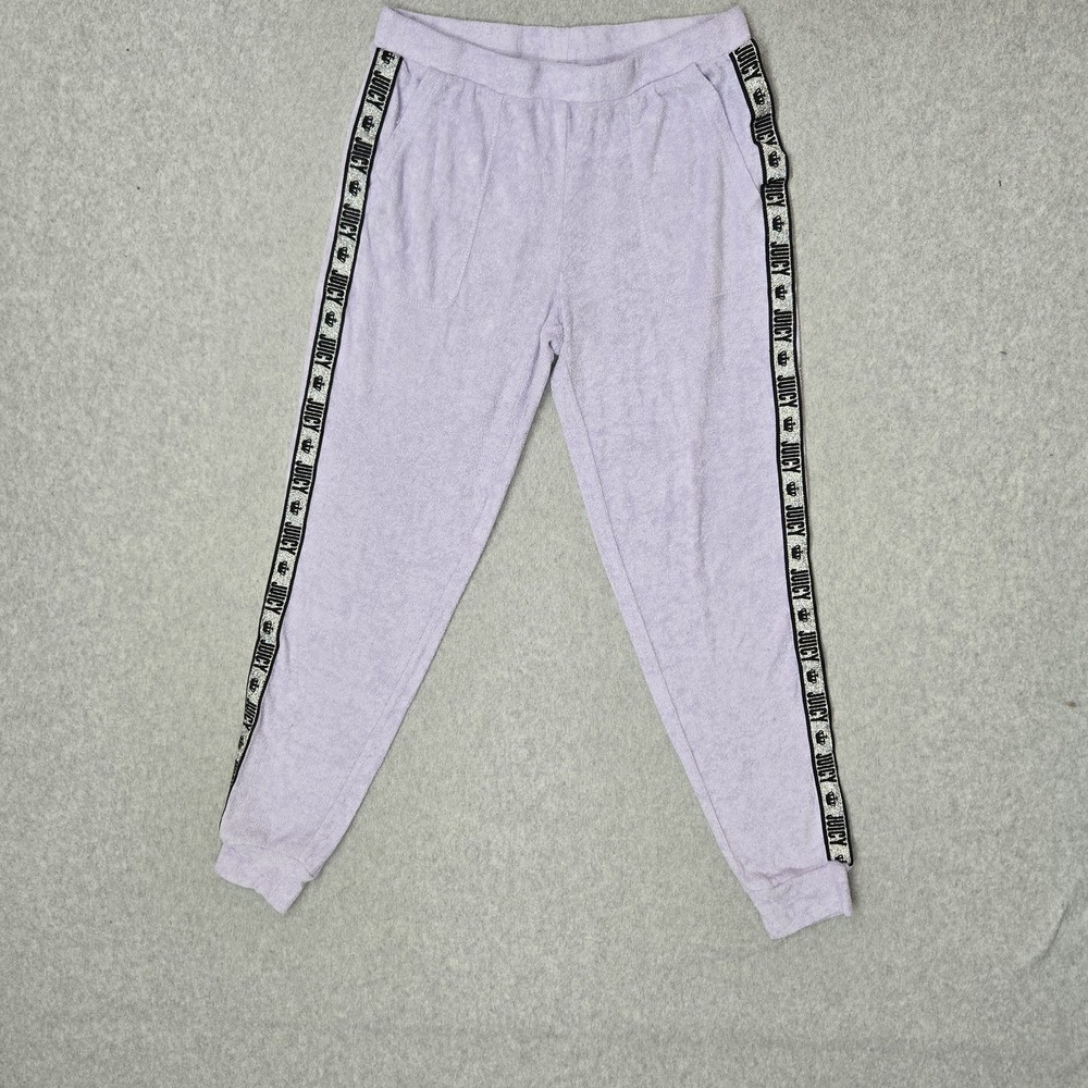 Juicy Couture Women Pants S Lavender Sweatpants Loungewear Logo‎ Velour
